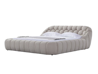 Divani Casa Yolonda - Modern Beige Fabric Bed