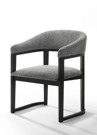 Modrest Maury - Modern Grey Fabric + Black Dining Chair