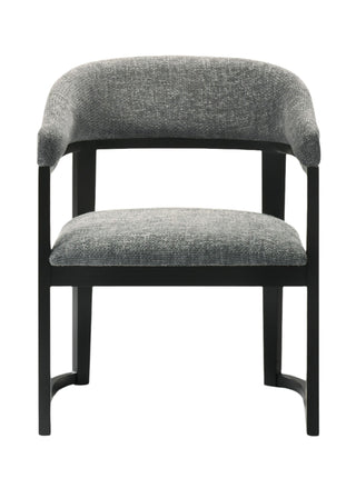 Modrest Maury - Modern Grey Fabric + Black Dining Chair