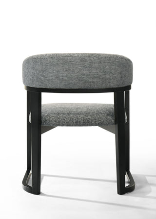 Modrest Maury - Modern Grey Fabric + Black Dining Chair