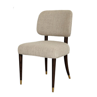 Modrest Kathy - Modern Beige Fabric + Oak Dining Side Chair (Set of 2)