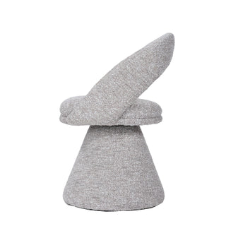 Modrest Wiles - Modern Grey Fabric Swivel Dining Chair