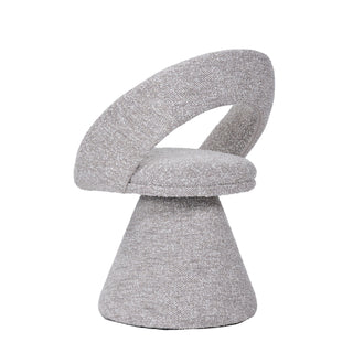 Modrest Wiles - Modern Grey Fabric Swivel Dining Chair