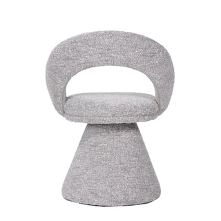 Modrest Wiles - Modern Grey Fabric Swivel Dining Chair
