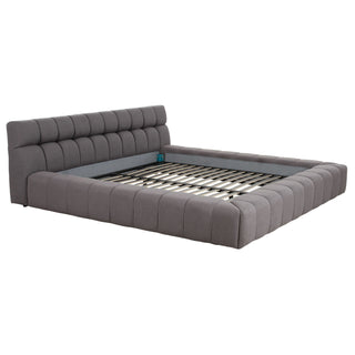 Divani Casa Tyree - Modern Tufted Grey Fabric Bed