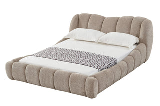 Modrest Janine - Modern Tan Fabric Bed (Queen Size)