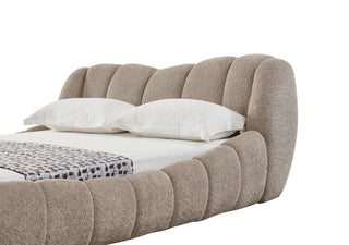Modrest Janine - Modern Tan Fabric Bed (Queen Size)