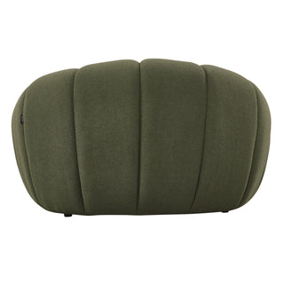 Yolonda - Modern Curved Green Fabric Chair