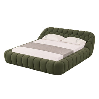 Divani Casa Yolonda - Modern Green Fabric Bed