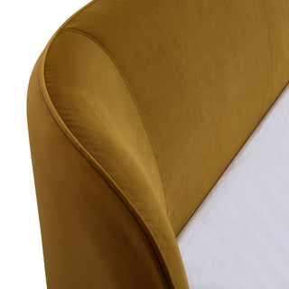 Modrest Lambert - Modern Burnt Orange Fabric Upholstered Bed