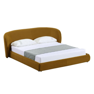 Modrest Lambert - Modern Burnt Orange Fabric Upholstered Bed