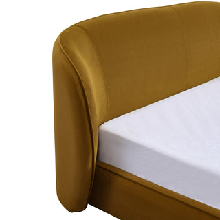 Modrest Lambert - Modern Burnt Orange Fabric Upholstered Bed