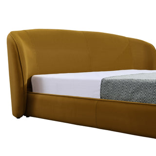 Modrest Lambert - Modern Burnt Orange Fabric Upholstered Bed
