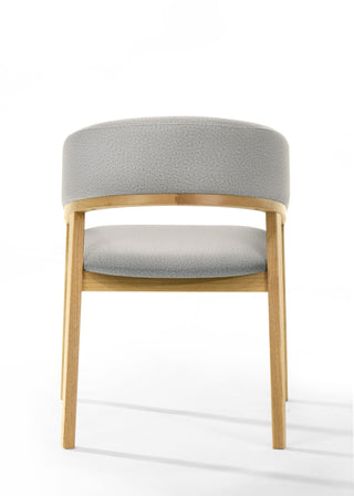Modrest Truman - Mid-Century Modern Grey + Natural Oak Dining Chair