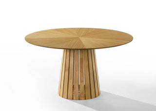 Modrest Weiss - Mid-Century Modern Natural Oak Round Dining Table