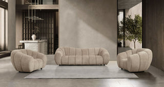 Divani Casa Suki - Modern Tan Fabric Sofa