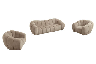 Divani Casa Suki - Modern Tan Fabric Sofa Set