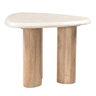 Marlin - Modern Marble + Mango Wood Nesting Table Set