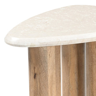 Marlin - Modern Marble + Mango Wood Nesting Table Set