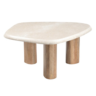 Marlin - Modern Marble + Mango Wood Nesting Table Set