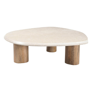 Marlin - Modern Marble + Mango Wood Nesting Table Set