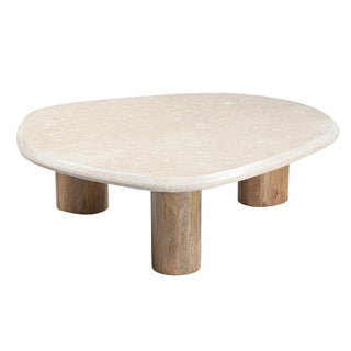 Marlin - Modern Marble + Mango Wood Nesting Table Set