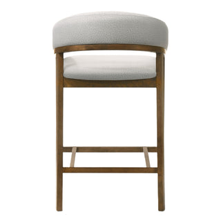 Truman - Mid-Century Modern Grey + Walnut Counter Chair (Set of 2)