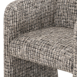 Oldford - Modern Beige + Black Fabric Dining Chair