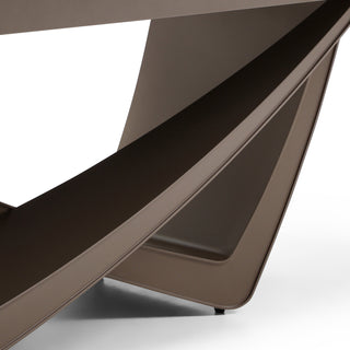 Dunster - Contemporary Beige Ceramic + Metallic Grey Extendable Dining Table