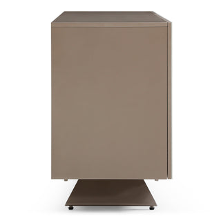 Dunster - Contemporary Beige Ceramic + Metallic Grey Buffet