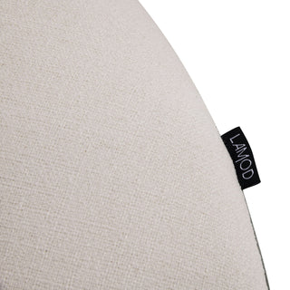 Falcone - Contemporary Off-White + Grey Bonded Leather Curved Sectional Sofa