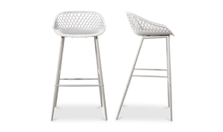 Piazza Outdoor Barstool White - Set Of Two