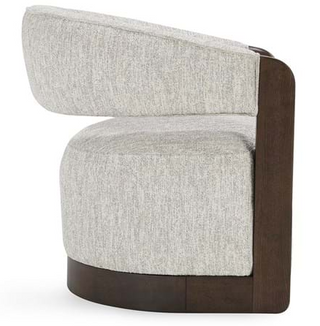 James Swivel Accent Chair Glacier Gray