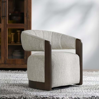 James Swivel Accent Chair Glacier Gray