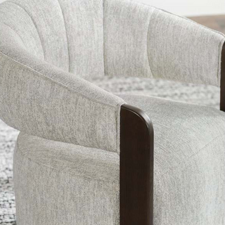 James Swivel Accent Chair Glacier Gray
