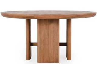 Selena Mango Wood 60" Round Dining Table Pottery Brown