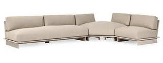 Livia Teak 3pc Outdoor Sectional Taupe