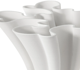 Godet Twist White Vase
