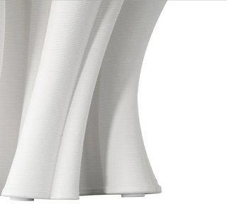 Godet Twist White Vase