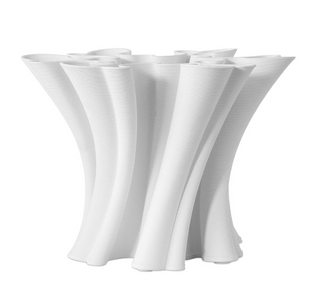 Godet Twist White Vase