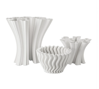 Godet White Vase