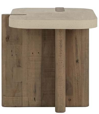 Dillon Reclaimed Pine 28" End Table Natural/Weathered Chalk