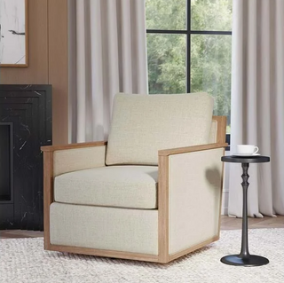 Norman Swivel Accent Chair Natural