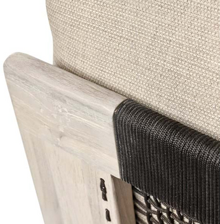 Livia Teak 3pc Outdoor Sectional Taupe