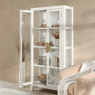 Milroy Reclaimed Pine Tall Cabinet Antique White