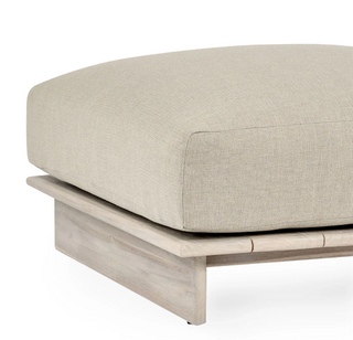Livia Teak Outdoor 38" Outdoor Ottoman Taupe