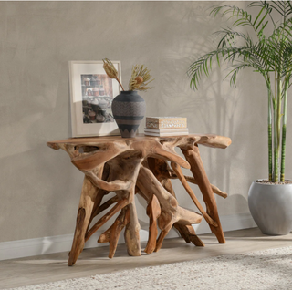 Cypress Teak Root Console Table