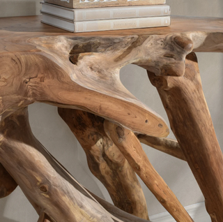 Cypress Teak Root Console Table
