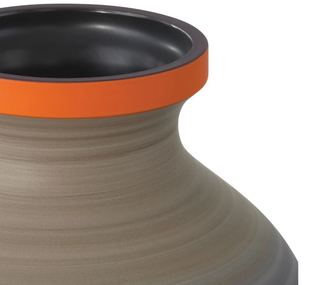 Happy 80's Gray, Beige, Orange & Blue Vase Set of 3