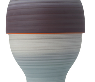 Happy 80's Gray, Beige, Orange & Blue Vase Set of 3